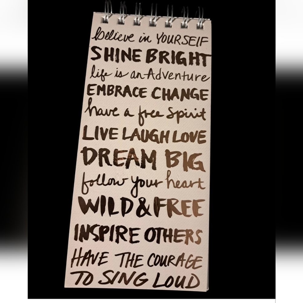 Molly & Rex Tall Hardcover Notepad Journal - Inspirational. NEW